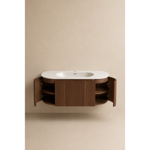 MOBILE DA BAGNO COSMO 120CM NOCE PURO - 3 PEZZI