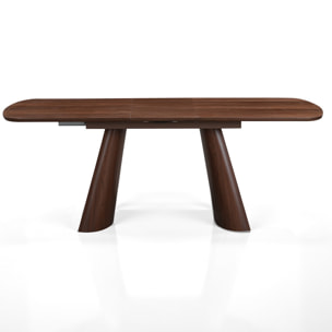 Table à manger extensible Tomasucci OTRA, en MDF finition noyer, 160/200 × 90 × 76 cm