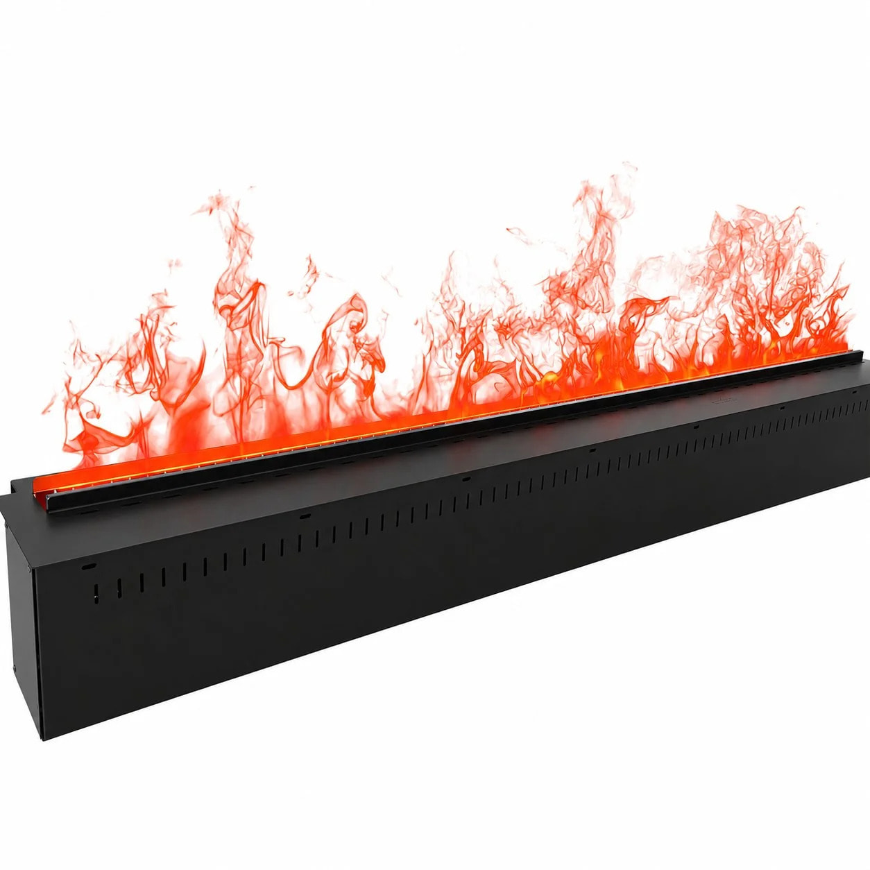 Vapor 150 - Inserto Camino Decorativo ad Acqua Senza Calore 150x17,8x22,7 cm con Effetto Fiamma a LED 3D Nero