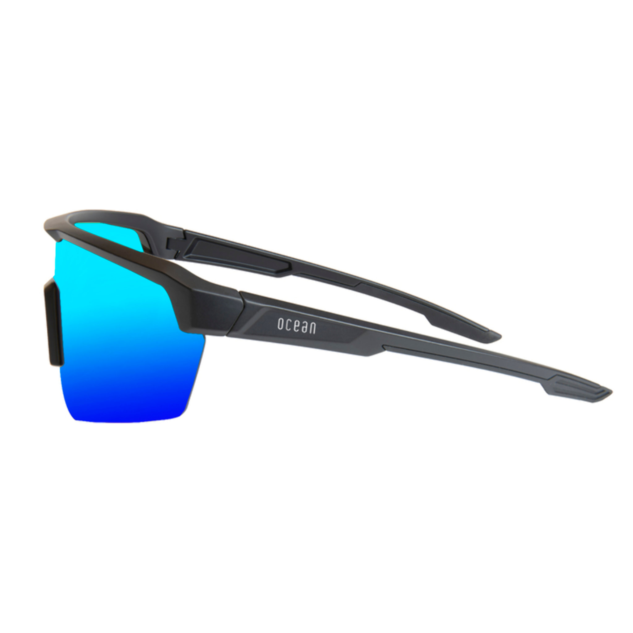 Gafas de ciclismo OCEAN ROAD - Negro mate / Revo azul