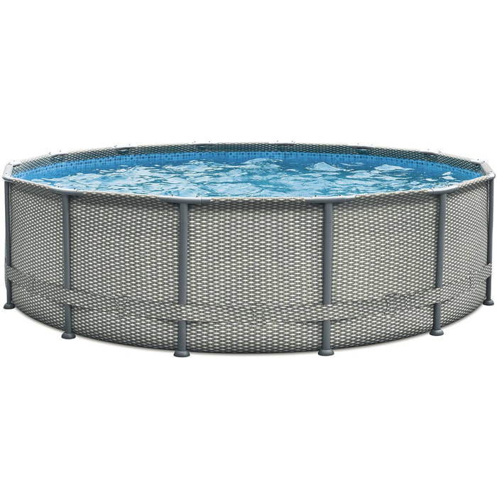 Piscine tubulaire "Elite" liner imprimé - Ø 4.88 x 1.22 m - avec filtration