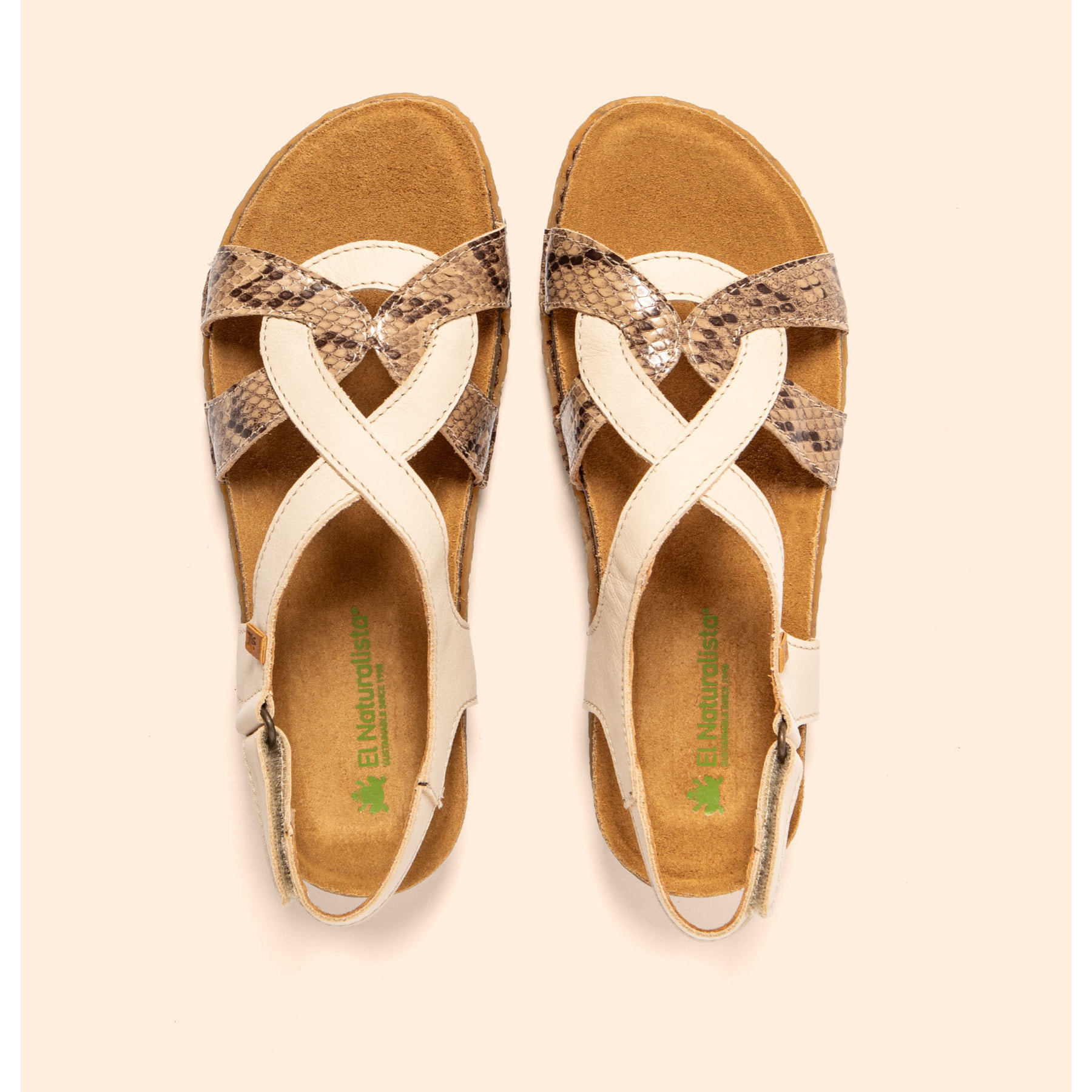 Sandalias N5819 SNAKE CREAM-BEIG /PANGLAO color Cream-beig