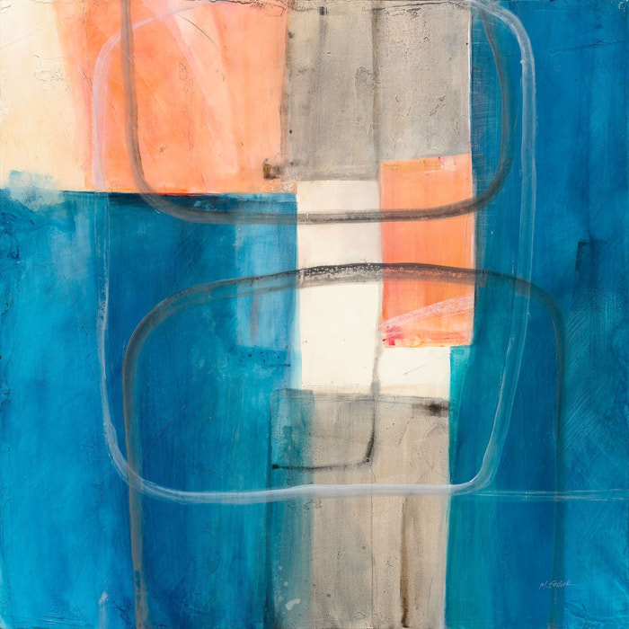 Tableau passage bleue Toile imprimée