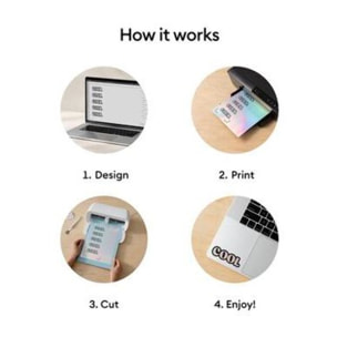Accessoire CRICUT Printable Vinyl A4 - 10 sheets (Silver)