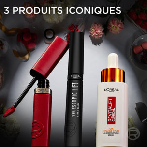 Coffret Cadeau - Sérum Vitamine C, Mascara Telescopic Lift, Rouge à Lèvres liquide Mat