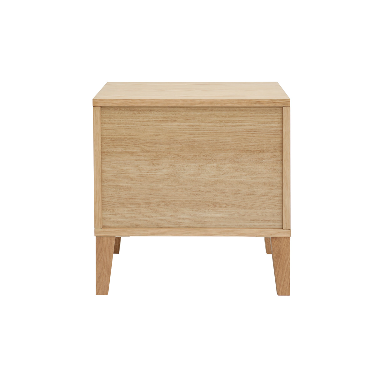 Table de chevet avec rangements 2 tiroirs scandinave bois clair chêne L50 cm FREDDY