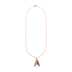 Collar A acabado oro rosa 18k