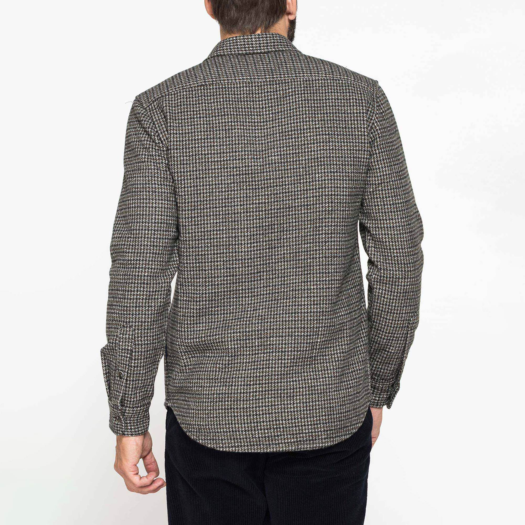 CAMICIA FANTASIA IN FLANELLA PESANTE CON DOPPIO TASCHINO