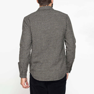 CAMICIA FANTASIA IN FLANELLA PESANTE CON DOPPIO TASCHINO