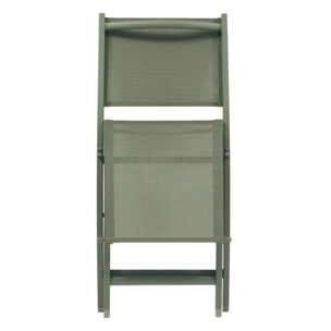 Lot de 4 Chaises de jardin Essentia pliable vert laurier