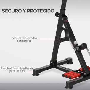 Pedales Estáticos Personas Mayores, Pedaleador Ejercitador de Piernas y Brazos, Altura Ajustable 75-97 cm, Ancho Regulable 44-56 cm, con Pantalla LCD y Rodillo Masajeador para Pies