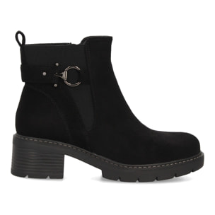 Botines para mujer con hebilla y tacón