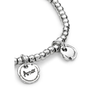Pulsera Amor Sellado PLATEADO L