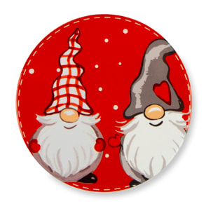 Set 6 Sottobicchieri Excelsa - Gnomo, Dolomite Multicolore con Parte Inferiore in Sughero