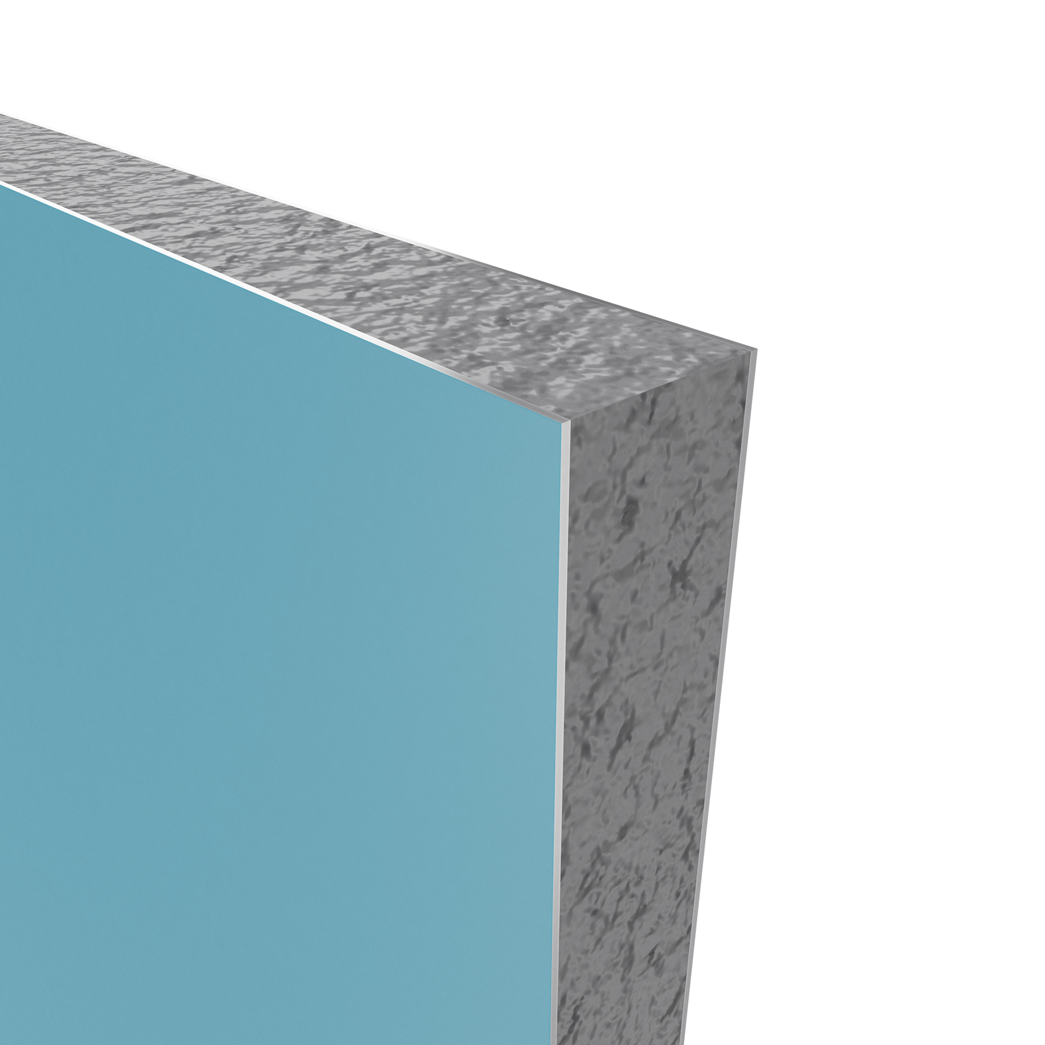 Pack de 2 Panneaux Muraux Aluminium BLEU 90+120x210 cm avec Profilés ANODISE BRILLANT - WALL'IT