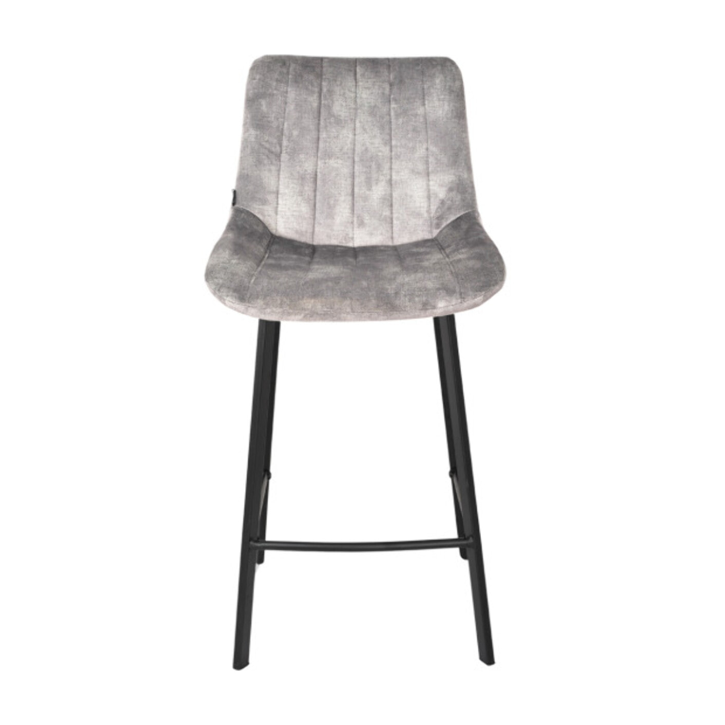Tabouret de bar rembourré et capitonné en velours - EMMA 2