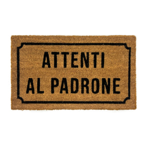 Zerbino Ingresso Casa Antiscivolo In Cocco Scritte Divertenti Attenti al Padrone