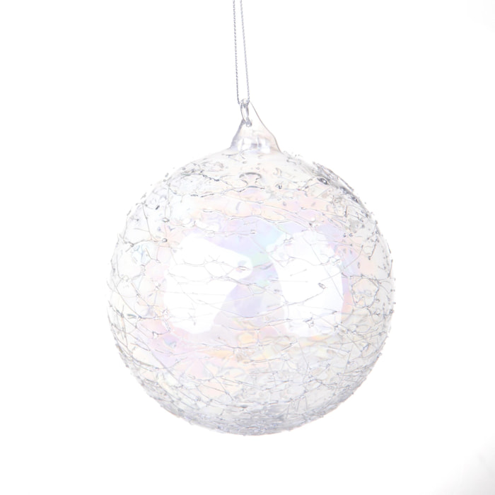 Sfera Cracked - Pezzi 2 - Colore Trasparente - 12x12Hx12cm - Bianchi Dino