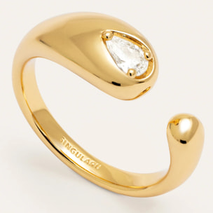 Anello Doble Gota Spark Placcato Oro