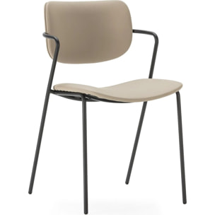 Lot de 2 chaises en simili cuir - SKANDI