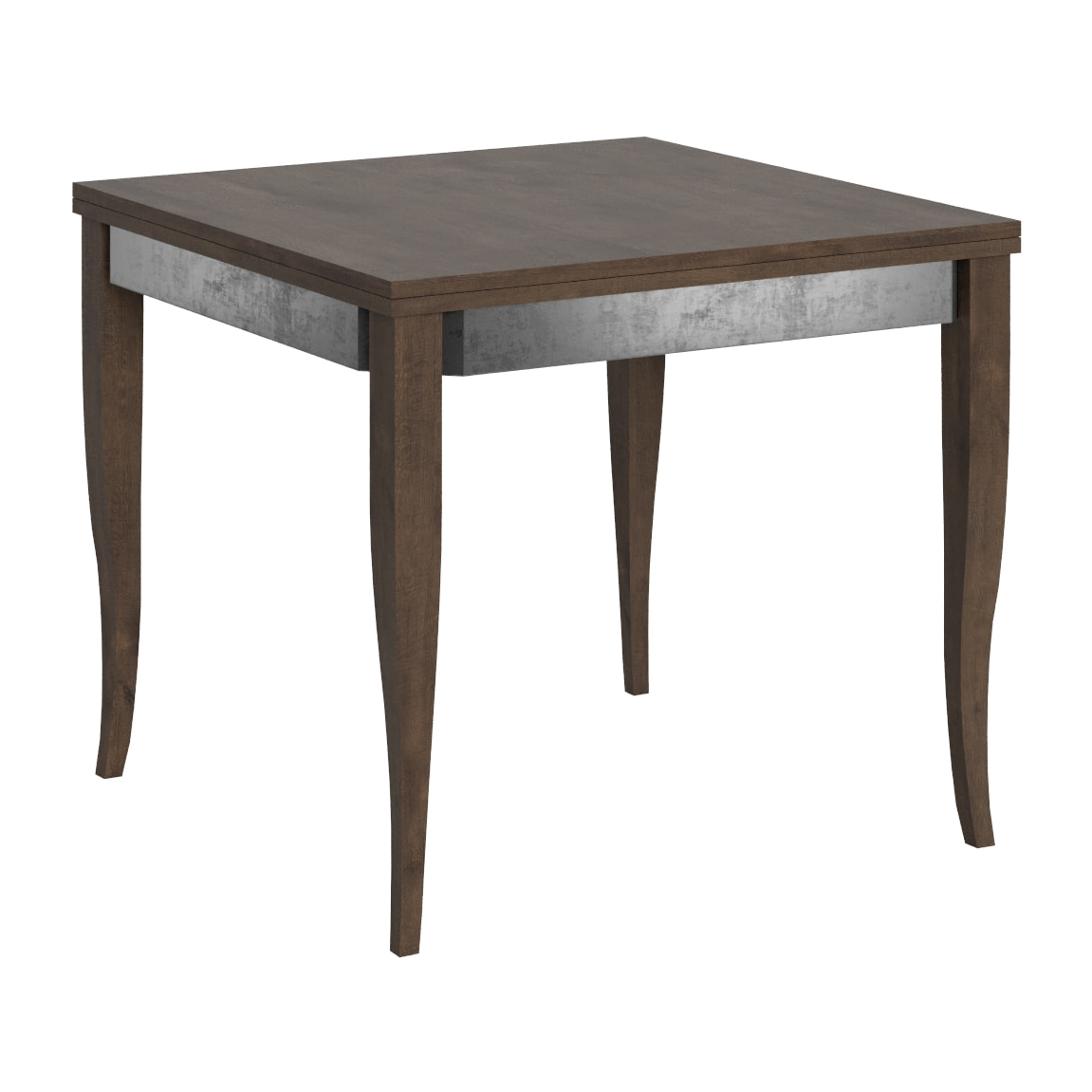 Mesa tipo libro 90x90/180 cm Sciabola Librox Nogal estructura Gris