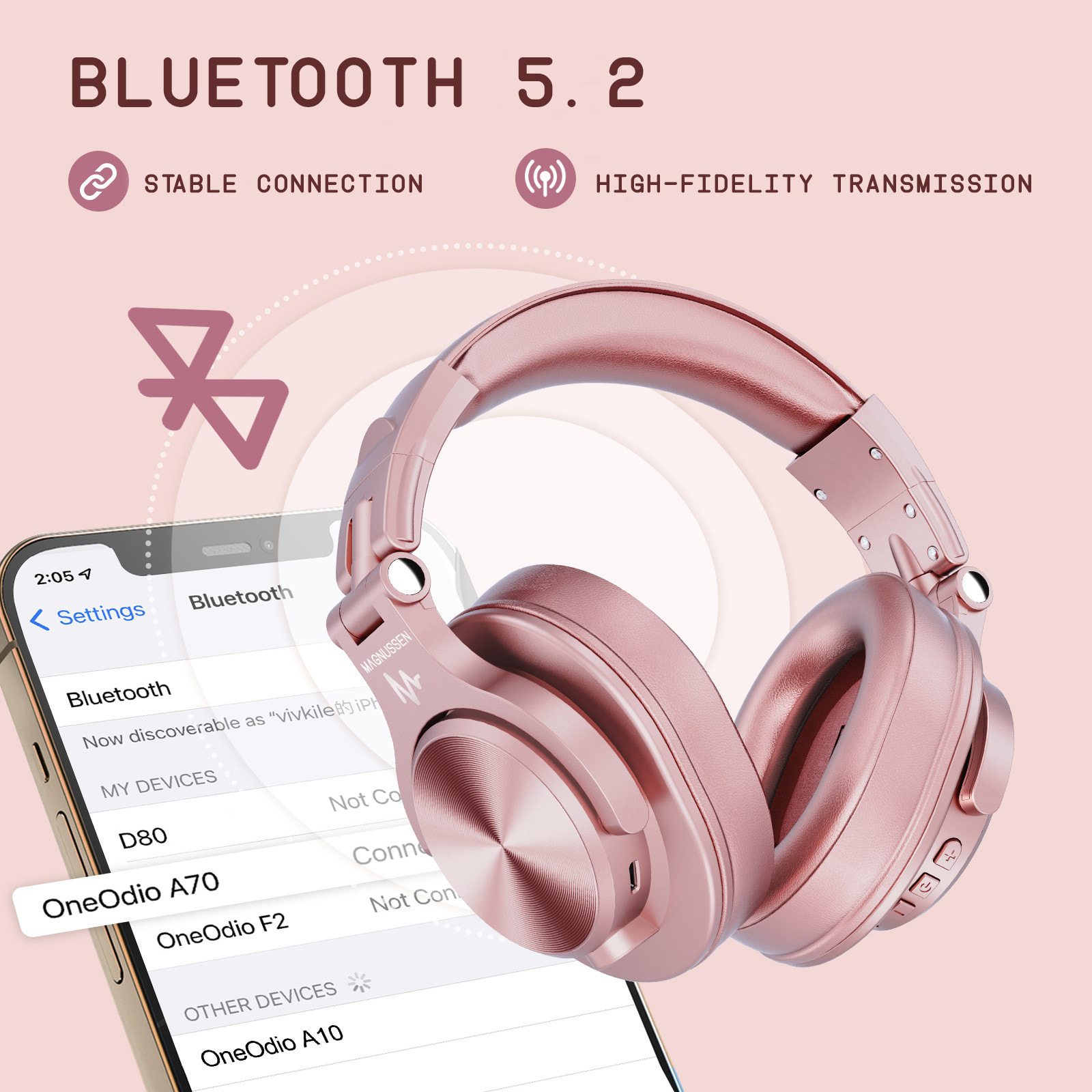 MAGNUSSEN H6 HEADPHONES en color Rosa