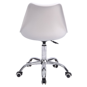 Chaise de bureau réglable en hauteur blanche ANNE