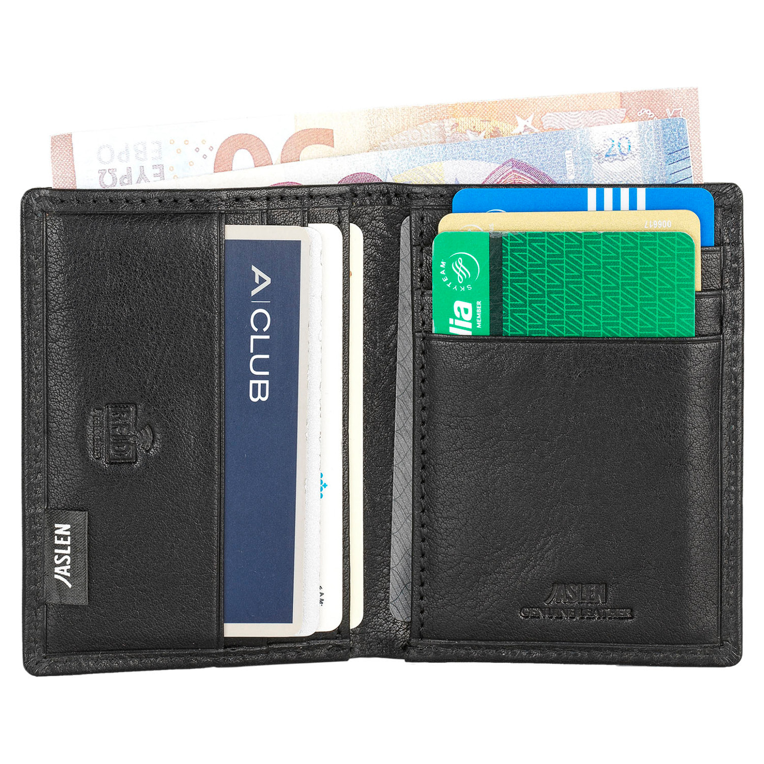 Cartera Hombre Piel Jaslen Hannover Negro