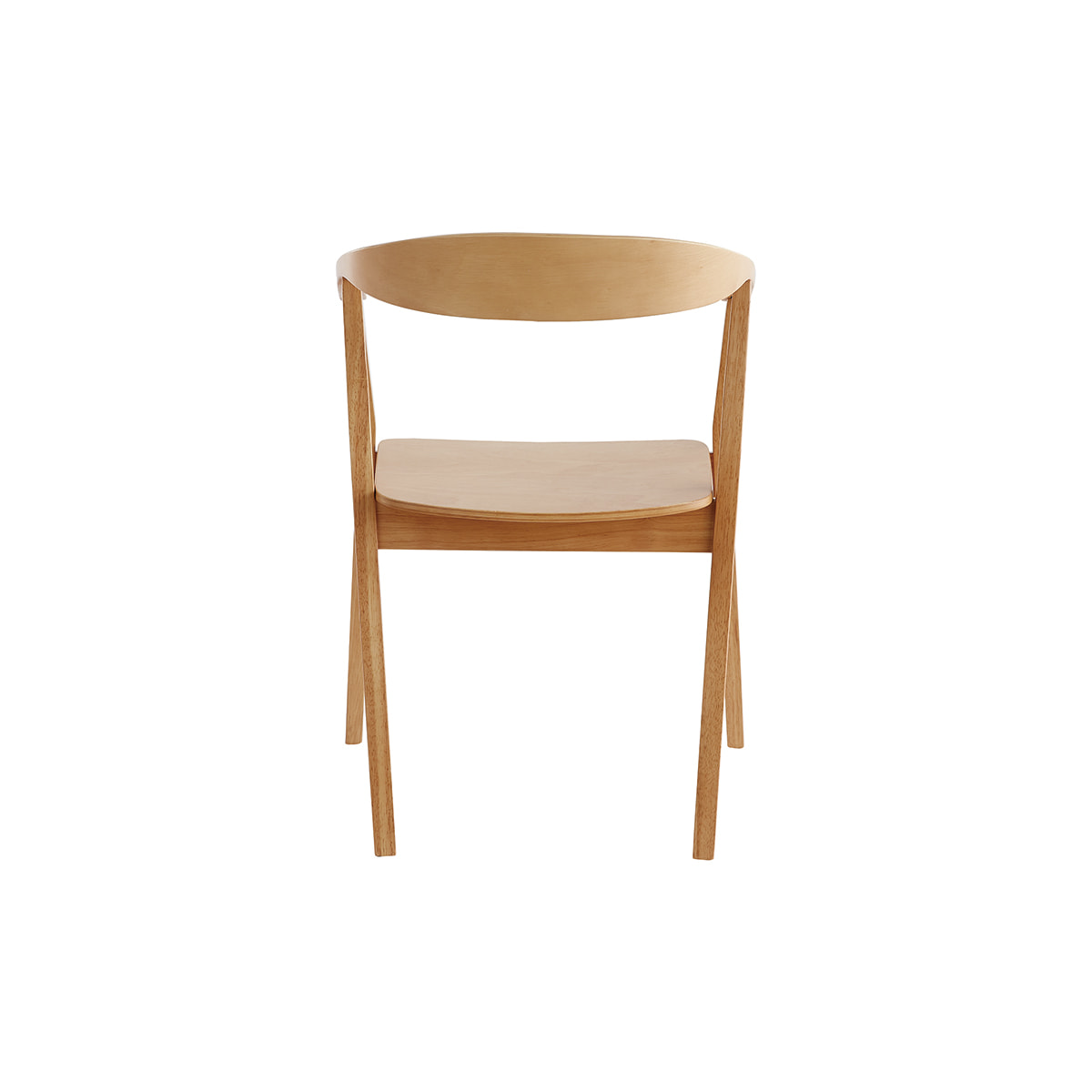 Chaises scandinaves en bois clair massif (lot de 2) BAHIA