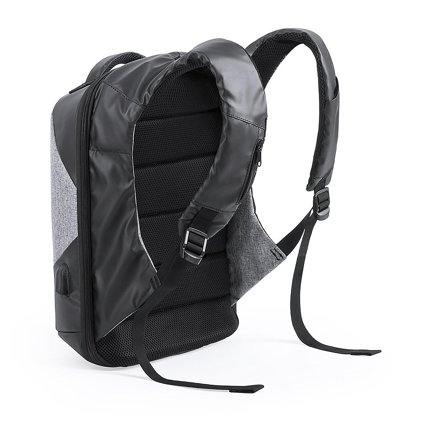 Mochila Antirrobo Conexión USB. Bolsillo Acolchado para Portátil y Tablet. Parte Trasera y Cintas Acolchadas