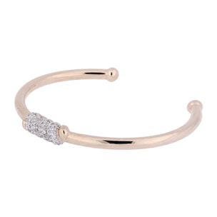 Bracciale Torsade in Golden Rosé con Cubic Zirconia Placcato in Oro Rosa 18kt