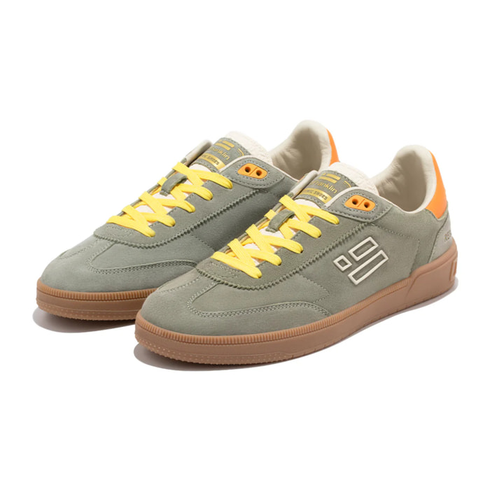 Zapatillas Bajas Piel de  Serraje Rebel Basic Flag Caqui D.Franklin
