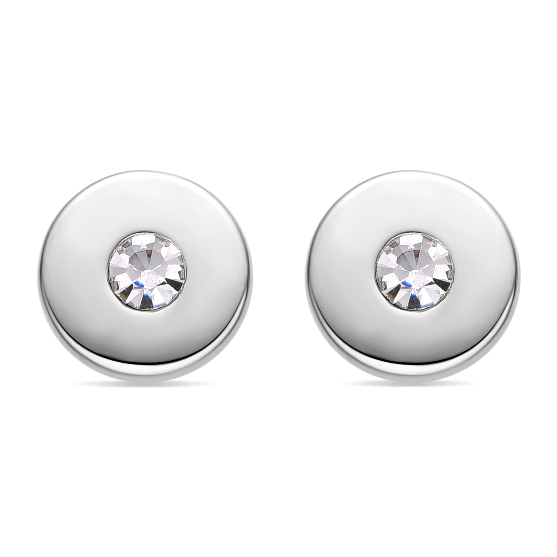 Pendientes con Circonita Brillante acabado plata