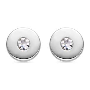 Pendientes con Circonita Brillante acabado plata