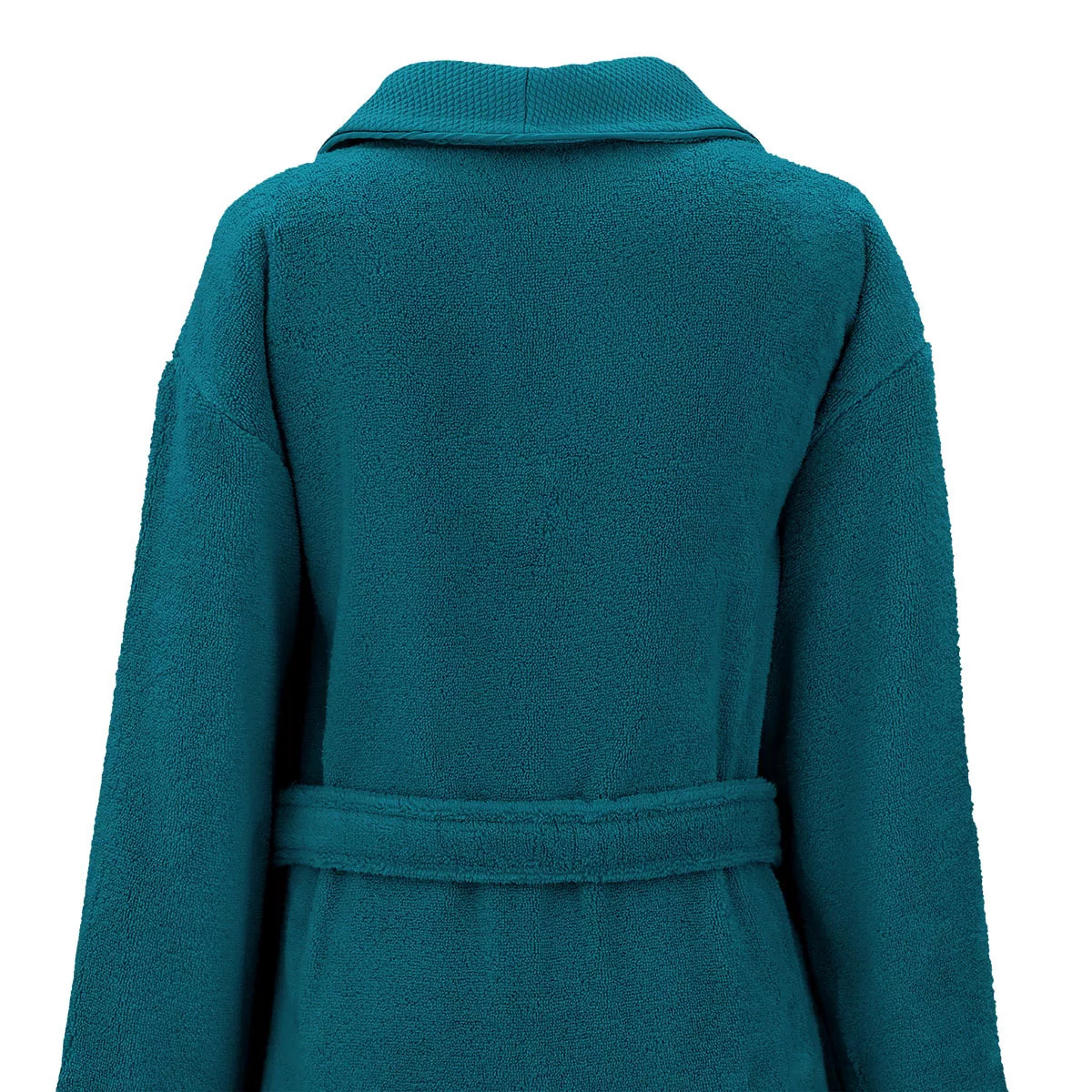 Peignoir pur coton 420 g/m² uni bleu Elea canard