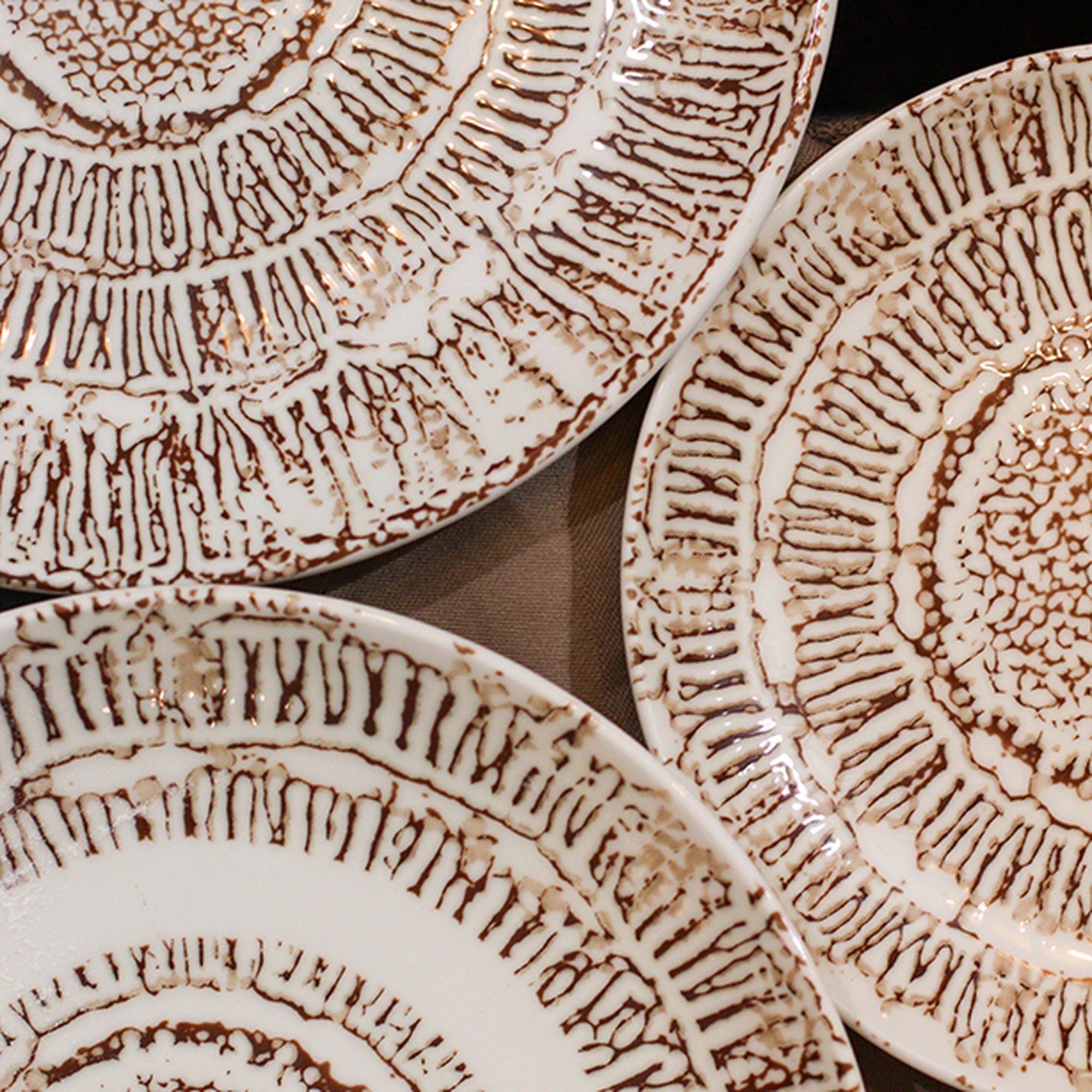 Lot de 6 assiettes plates en porcelaine 27cm LODGE