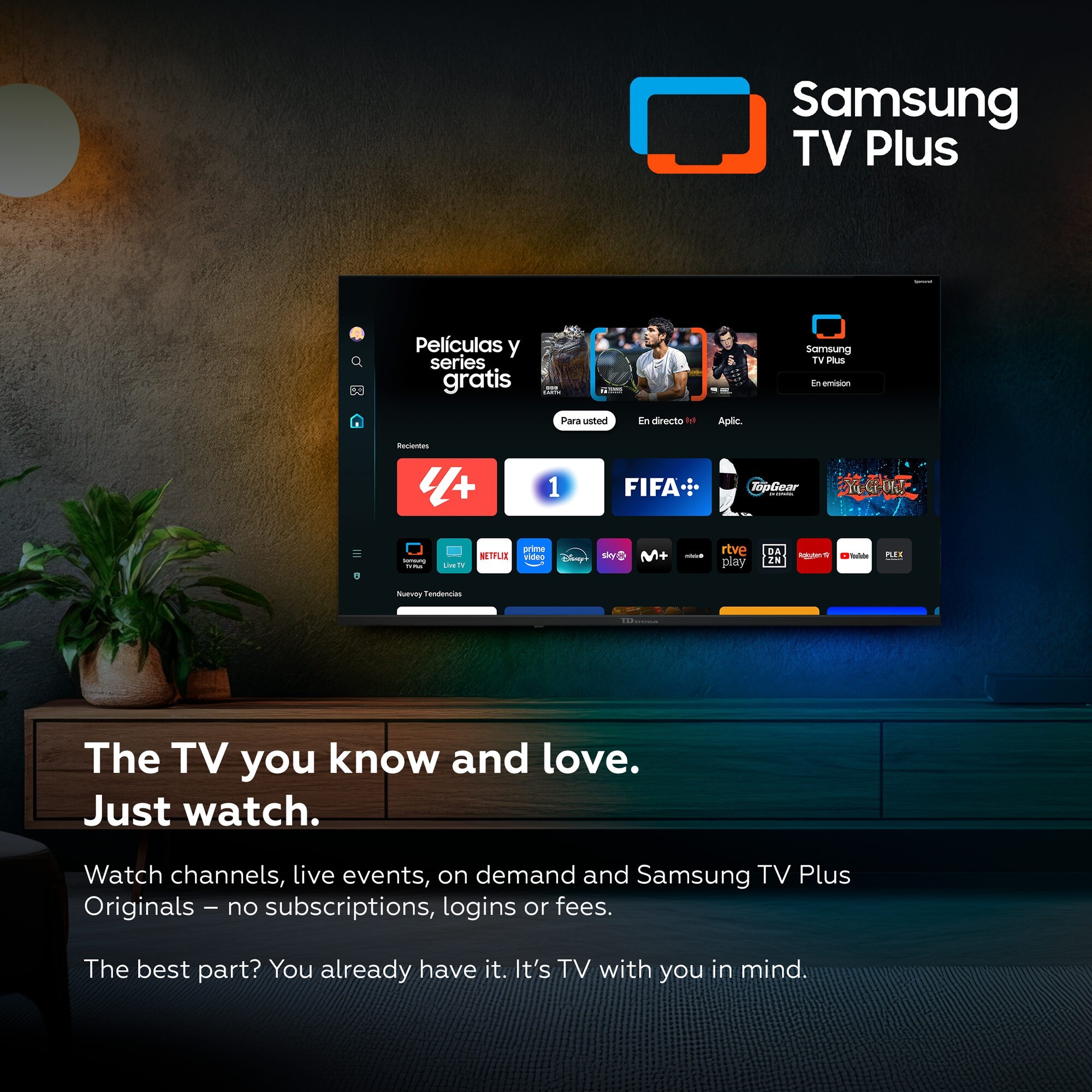 TD Systems - Smart TV 43 pulgadas 4K. Samsung TV Tizen OS 8.0. Sintonizador triple (DVB-T2/C/S2). Televisores con Samsung Smart TV Gaming Hub. Televisión del 2026. Compatible con Prime Video, Netflix, Movistar+, HBO, y más Apps - M43C22TIZEN