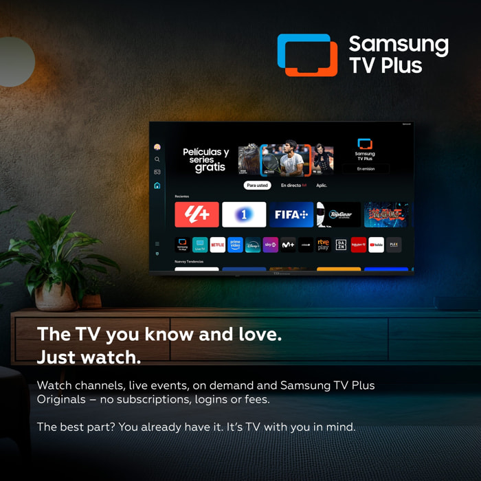 TD Systems - Smart TV 43 pulgadas 4K. Samsung TV Tizen OS 8.0. Sintonizador triple (DVB-T2/C/S2). Televisores con Samsung Smart TV Gaming Hub. Televisión del 2026. Compatible con Prime Video, Netflix, Movistar+, HBO, y más Apps - M43C22TIZEN