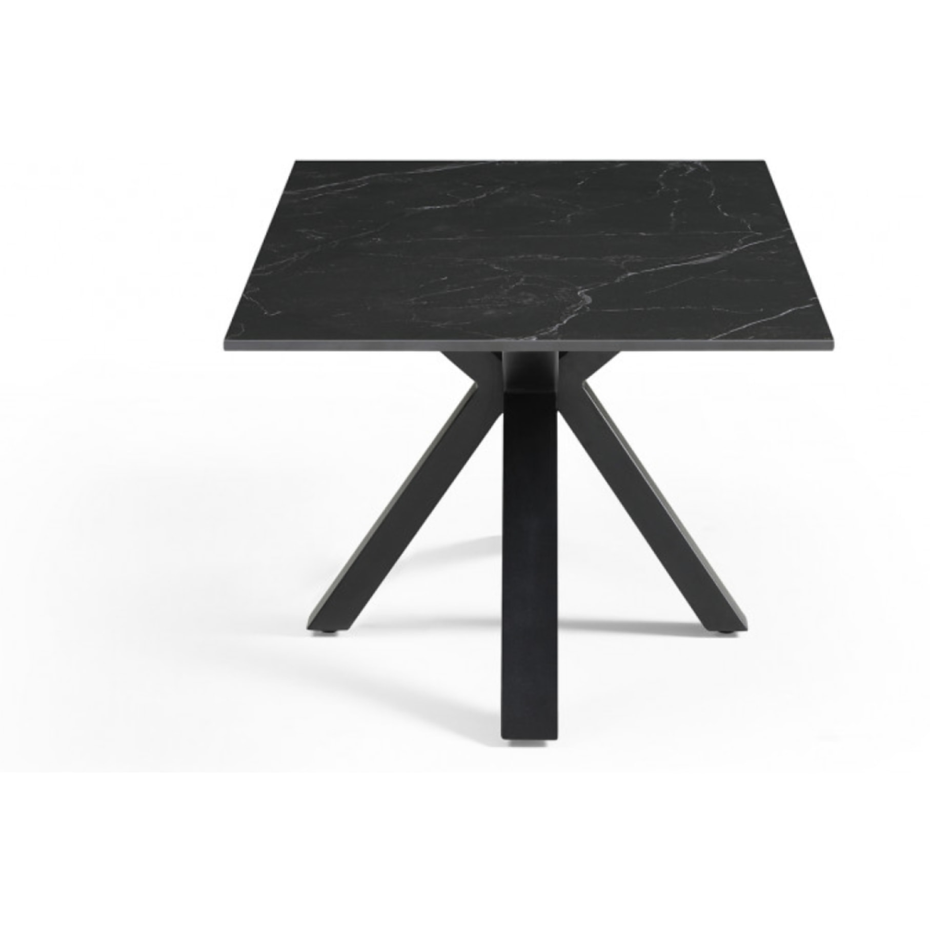 Table basse en céramique 120x60cm marbre noir - 7 piètements - UNIK