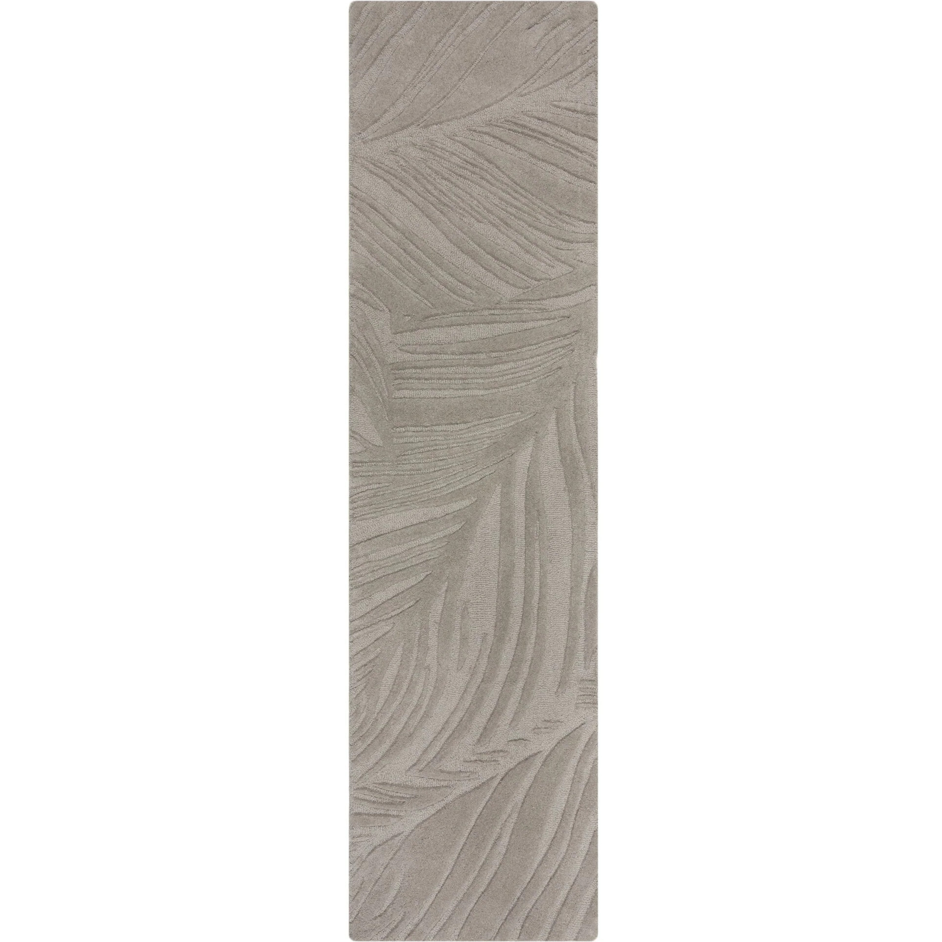 Tapis en laine de couloir FEUILLAGE Gris
