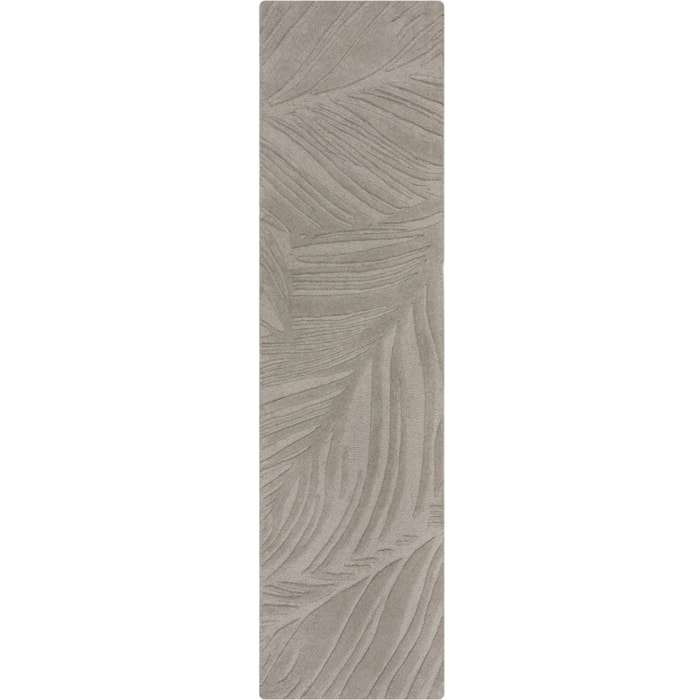 Tapis en laine de couloir FEUILLAGE Gris