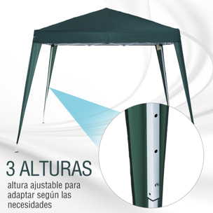 Carpa Cenador Plegable de Acero y Oxford 3x3m Verde