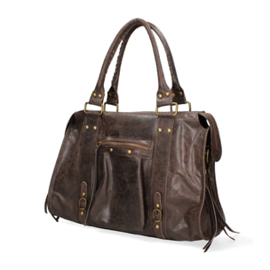 Borsa a spalla da donna - Modello Elara - Vera pelle - 41.0 x 28.0 x 13.0 cm