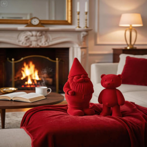Orso natale velvet h - Pezzi 1 - ROSSO - Bianchi Dino SpA