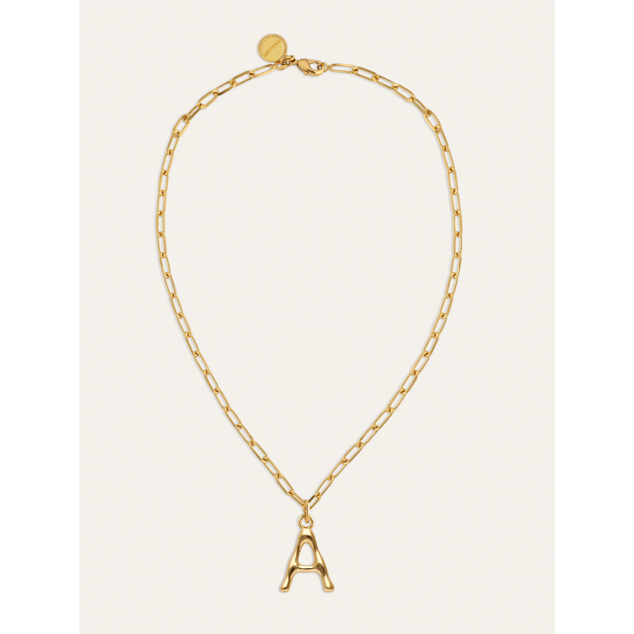 Collar Personalizado Chic Letter XL Acero Baño Oro