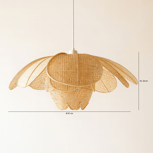 Suspension aérienne en forme de fleur en bambou d67cm PEONIA