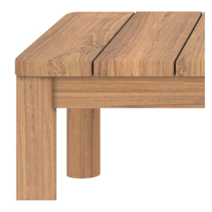 Table basse rectangulaire de jardin en bois de teck massif - Nadila