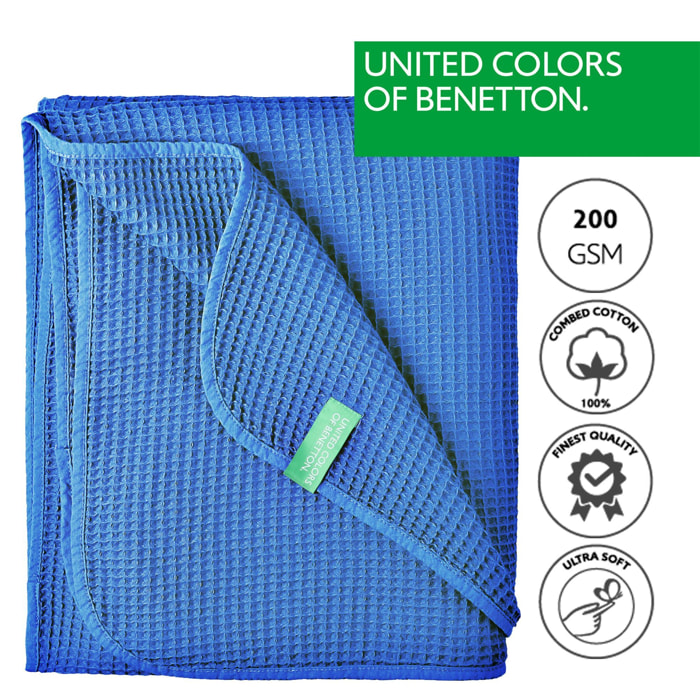 Manta clásica benetton azul
