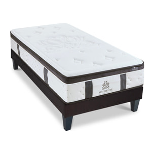 Ensemble Matelas Suite Divine & Sommier KIT15, 32 cm, Mémoire de Forme et Mousse Hypersoft, Technologie Tri-Lattes, Soutien Ferme