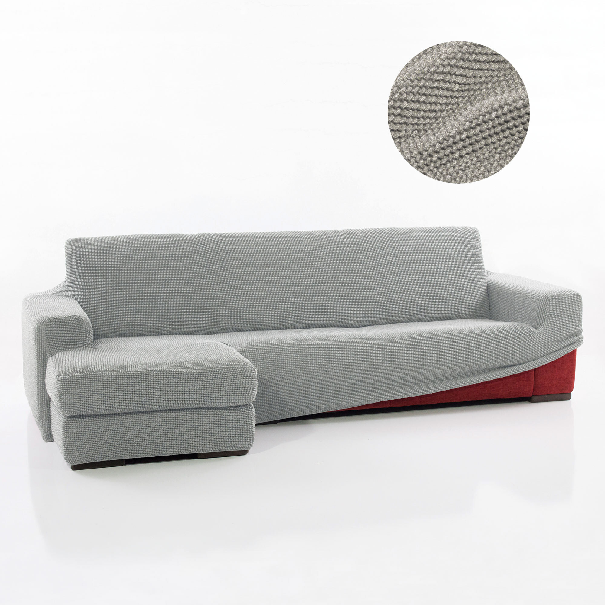 Funda para Chaise Longue izquierdo (visto de frente) brazo corto SÚPER ELÁSTICA modelo HELENA